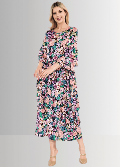 Blooming Sensation Floral Dress CLEARANCE FINAL SALE
