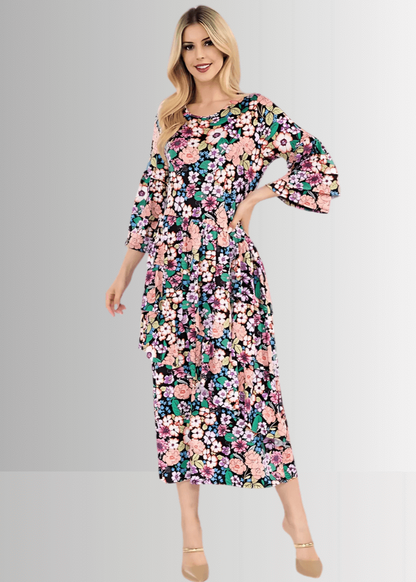 Blooming Sensation Floral Dress CLEARANCE FINAL SALE