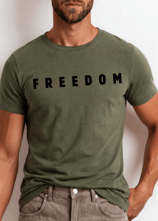 FREEDOM Patriotic Cotton T-Shirt