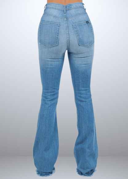 Cora Bootcut Distressed Jeans