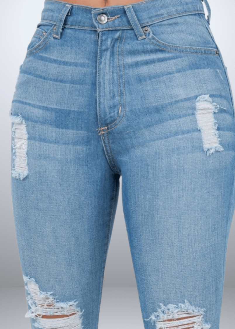 Cora Bootcut Distressed Jeans