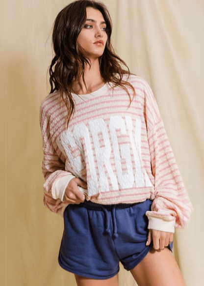 Graphic "GEORGIA" Oversized Sweatshirt Made in USA