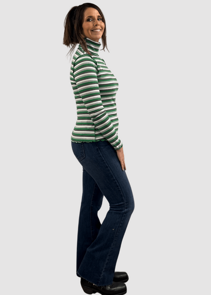 Lettuce Marrow Stitch Stripe Turtleneck CLEARANCE FINAL SALE