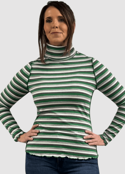 Lettuce Marrow Stitch Stripe Turtleneck CLEARANCE FINAL SALE