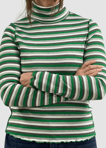Lettuce Marrow Stitch Stripe Turtleneck CLEARANCE FINAL SALE