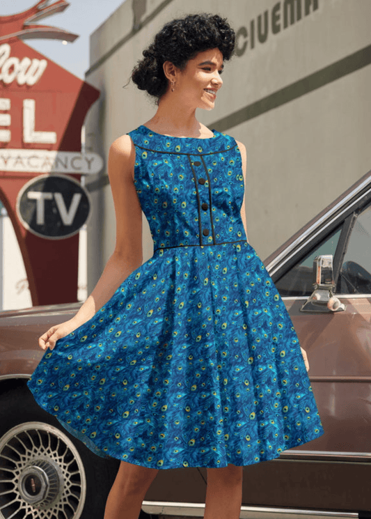 Elizabeth Dress in Peacock