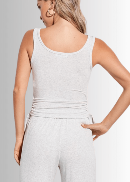 Tank and Jogger 2 Piece Set in Gray- CLEARANCE FINAL SALE