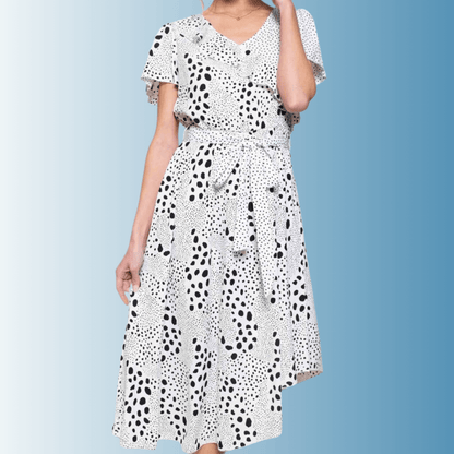 Feminine & Unique Polka Dot Dress CLEARANCE FINAL SALE