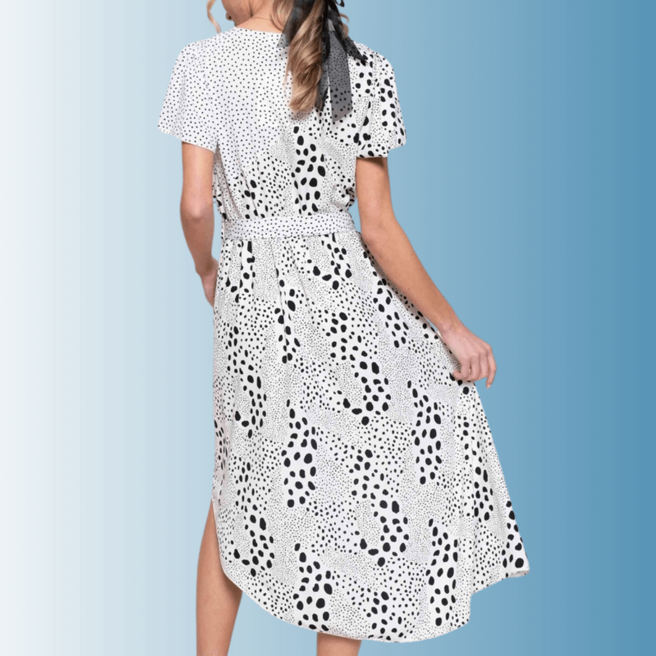 Feminine & Unique Polka Dot Dress CLEARANCE FINAL SALE
