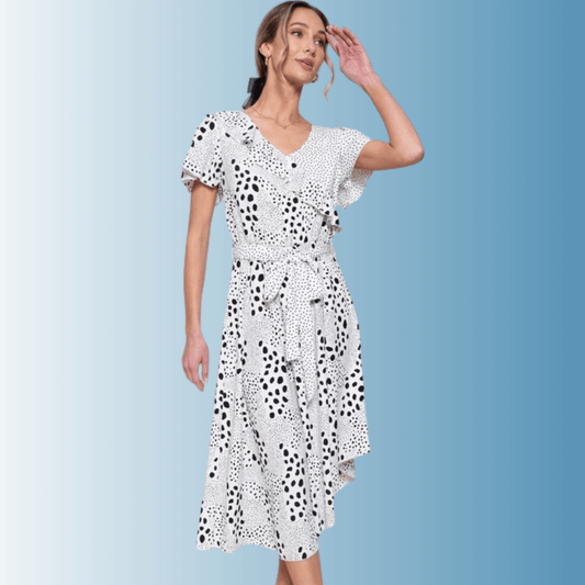 Feminine & Unique Polka Dot Dress CLEARANCE FINAL SALE