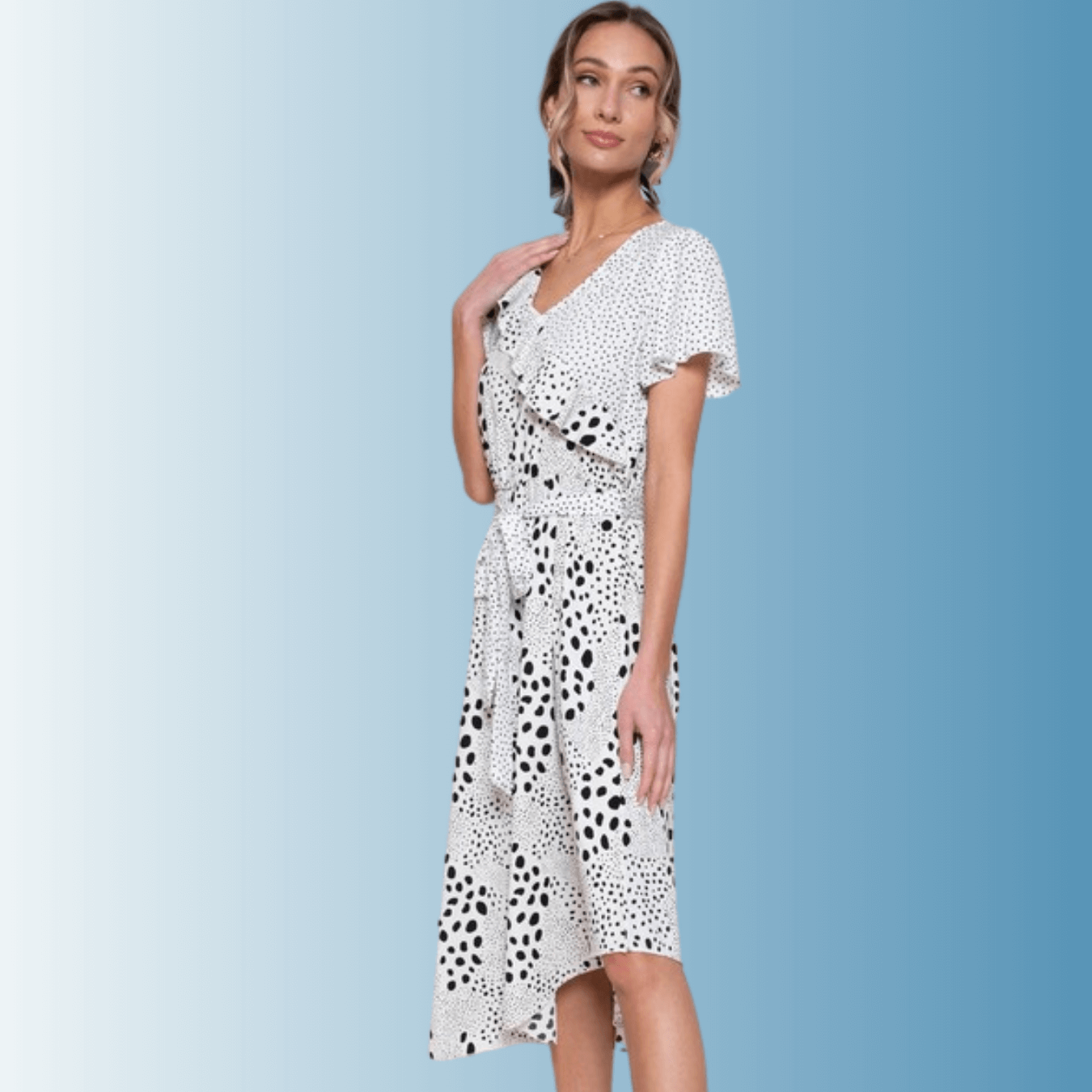 Feminine & Unique Polka Dot Dress CLEARANCE FINAL SALE