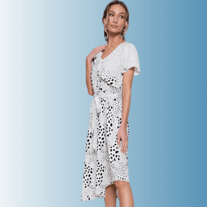 Feminine & Unique Polka Dot Dress CLEARANCE FINAL SALE