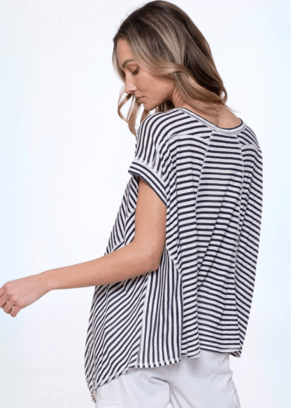 Handkerchief Hem Top Made in USA