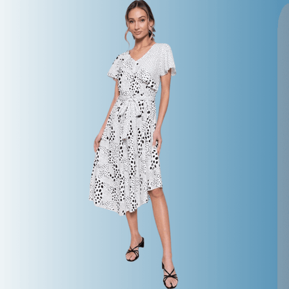 Feminine & Unique Polka Dot Dress CLEARANCE FINAL SALE