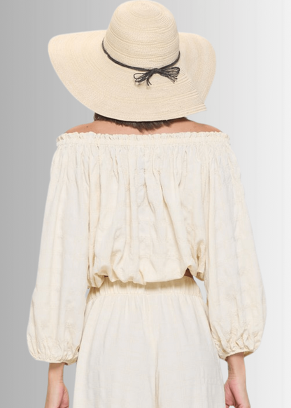 Hamptons Textured Cropped Top CLEARANCE FINAL SALE