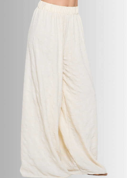 Hamptons Textured Palazzo Pants CLEARANCE FINAL SALE