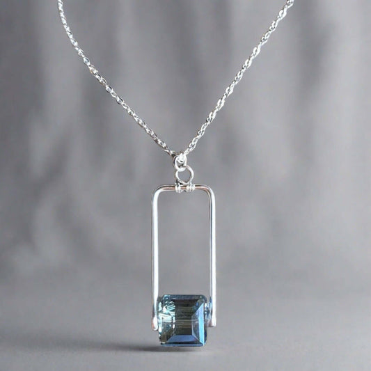 Artisan Crafted Crystal Pendant Necklace Handmade in USA