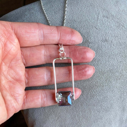 Artisan Crafted Crystal Pendant Necklace Handmade in USA
