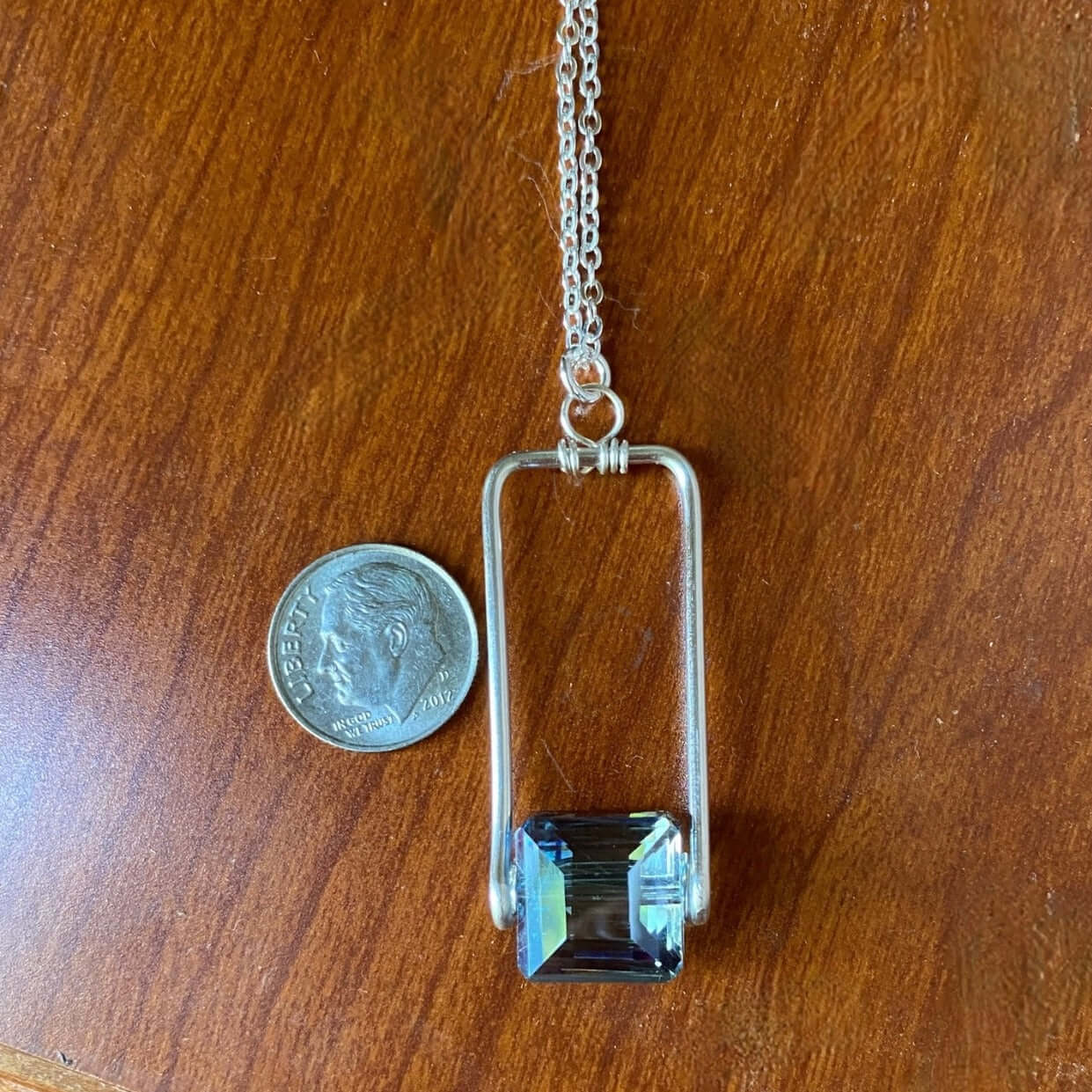 Artisan Crafted Crystal Pendant Necklace Handmade in USA