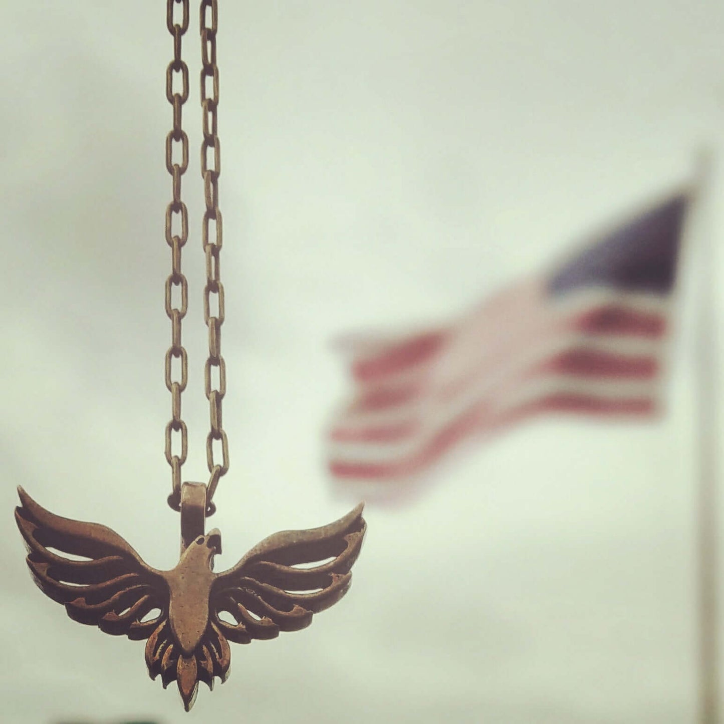 FREEDOM Soaring Eagle Necklace - Bronze