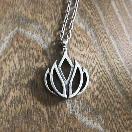 LIFE Lotus Flower of Grace Necklace - Sterling Silver