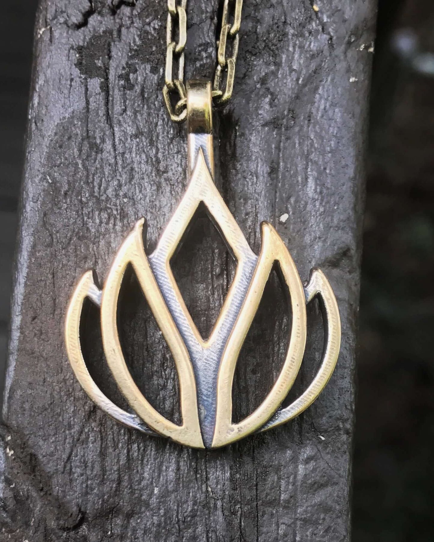 LIFE Lotus Flower of Grace Necklace - Bronze