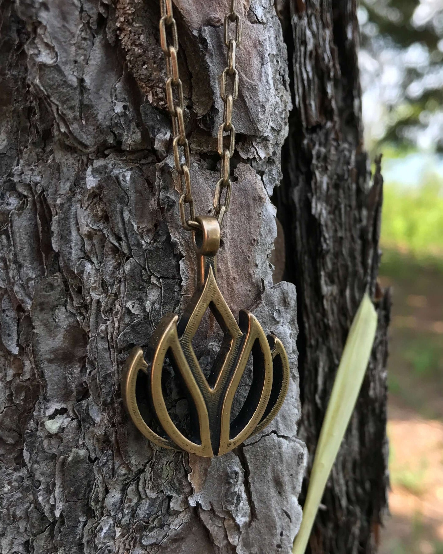 LIFE Lotus Flower of Grace Necklace - Bronze