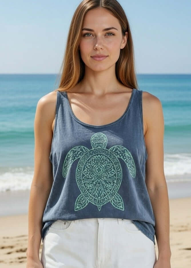 Sea Turtle Premium Cotton Tank Top
