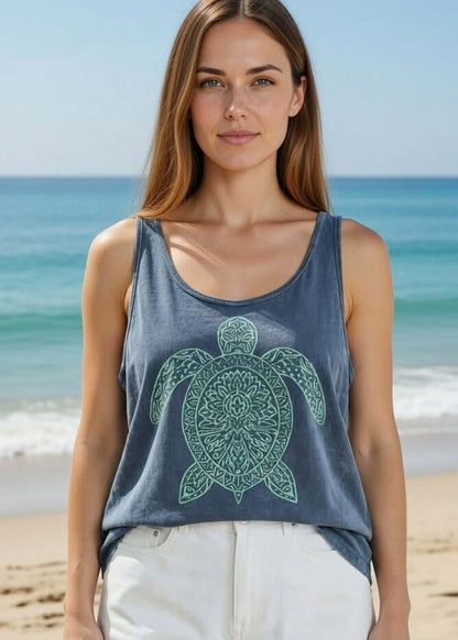 Sea Turtle Premium Cotton Tank Top