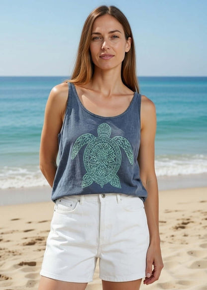 Sea Turtle Premium Cotton Tank Top