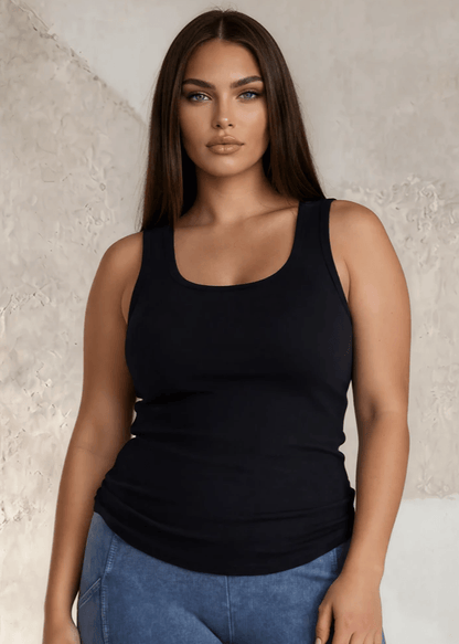 Tummy Tucker Tank Top (Black)