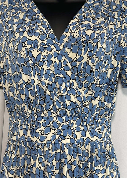 Candace Flutter Sleeve Faux-wrap Midi Dress
