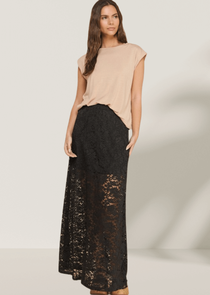 Yellowstone Leopard Lace Maxi Skirt