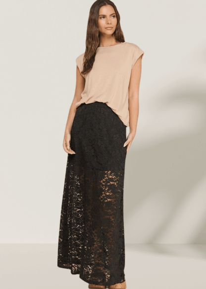 Yellowstone Leopard Lace Maxi Skirt
