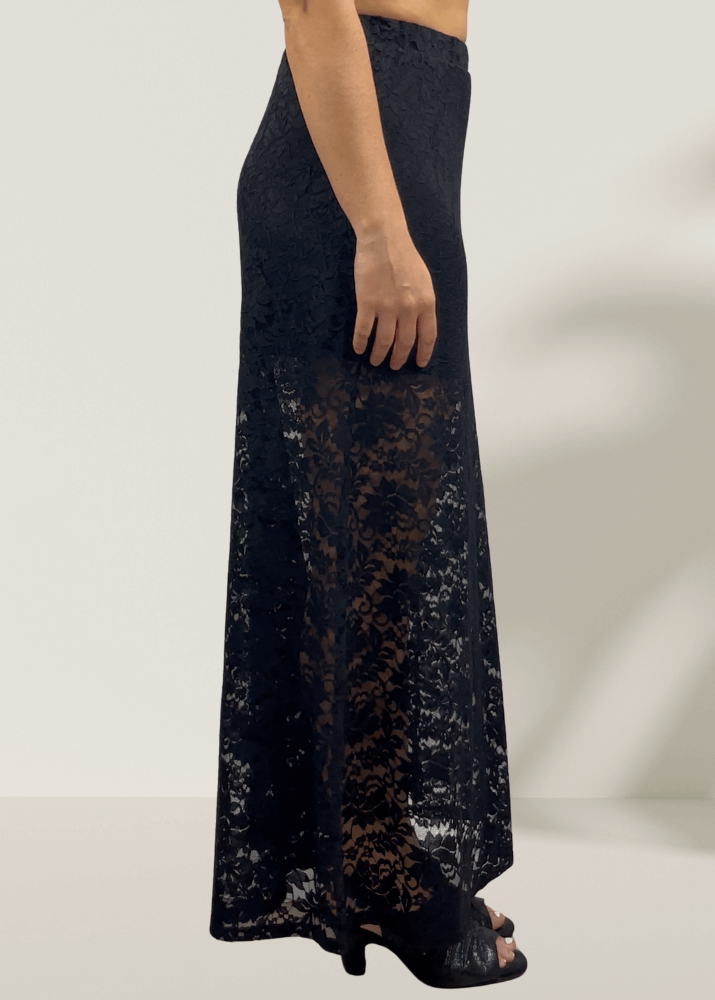 Yellowstone Leopard Lace Maxi Skirt