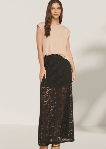 Yellowstone Leopard Lace Maxi Skirt