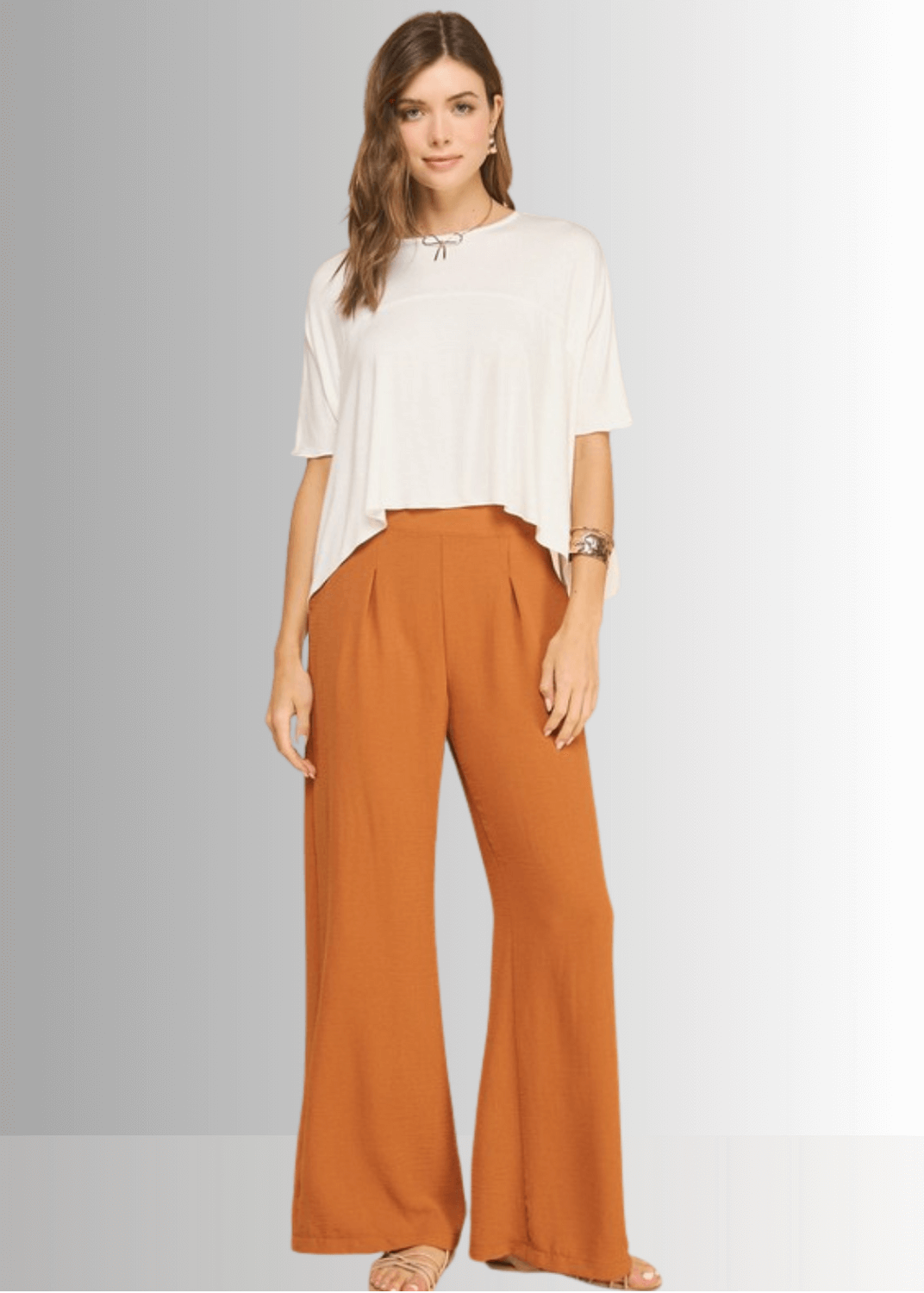 Sedona Lightweight Cropped Length Top - Off White