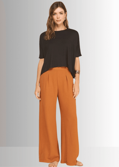 Sedona Lightweight Cropped Length Top - Black
