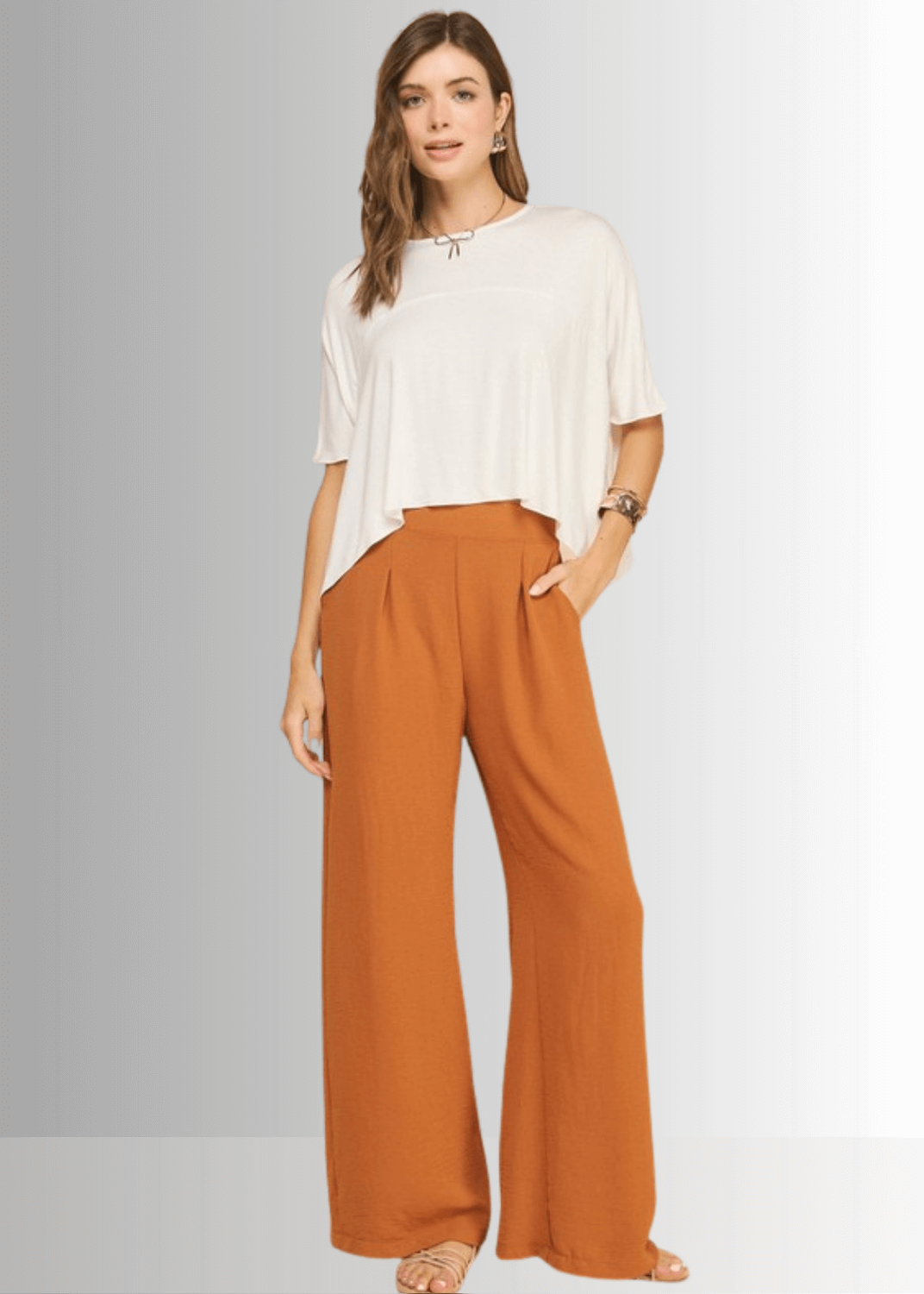 Sedona Lightweight Cropped Length Top - Off White