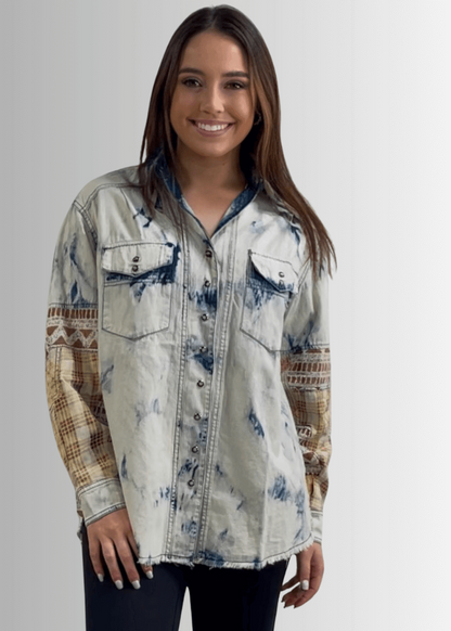 In the Clouds Denim Shirt Jacket Made in USA