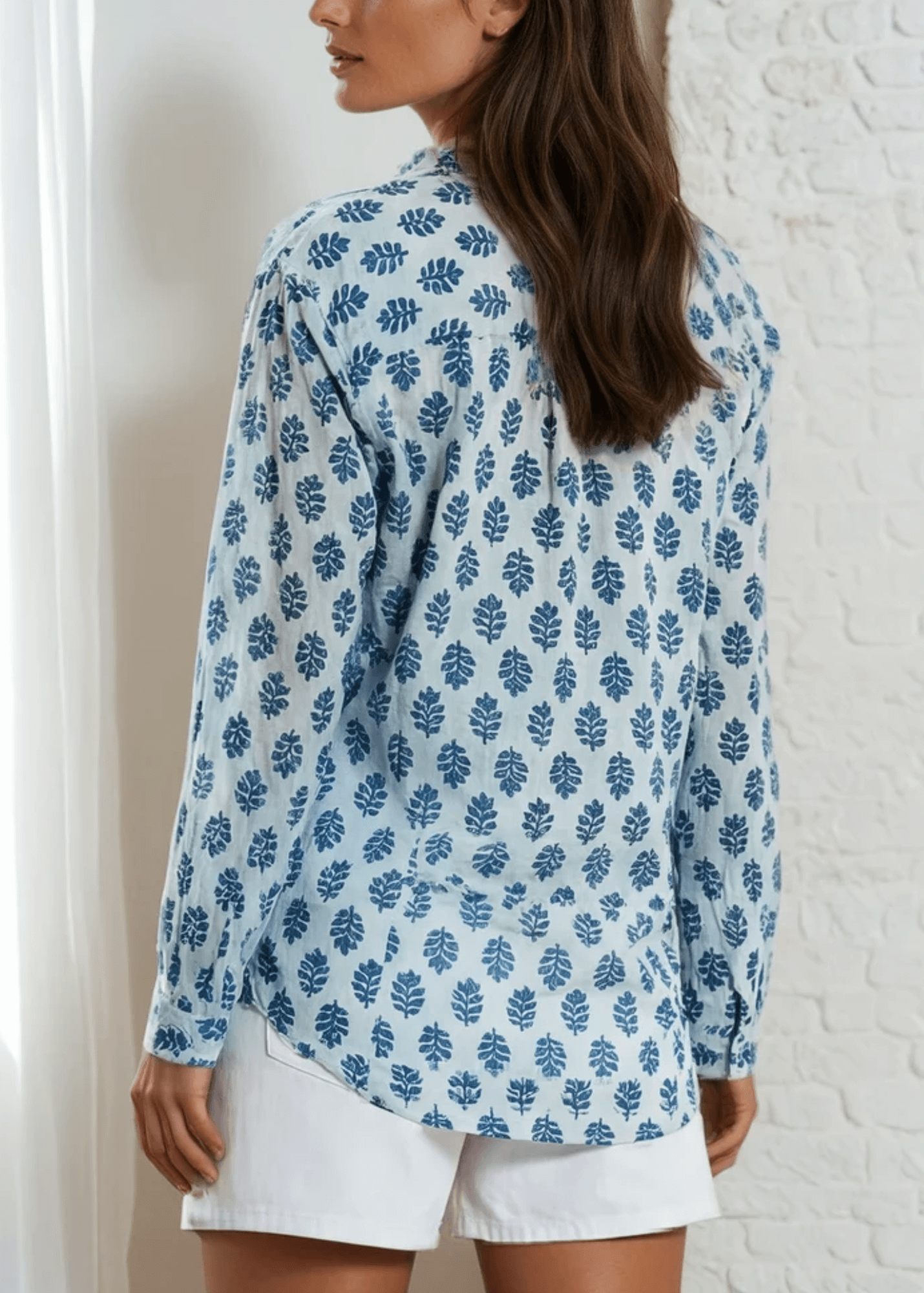Indigo Bloom Vintage Top