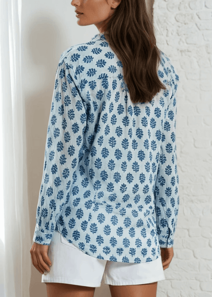 Indigo Bloom Vintage Top