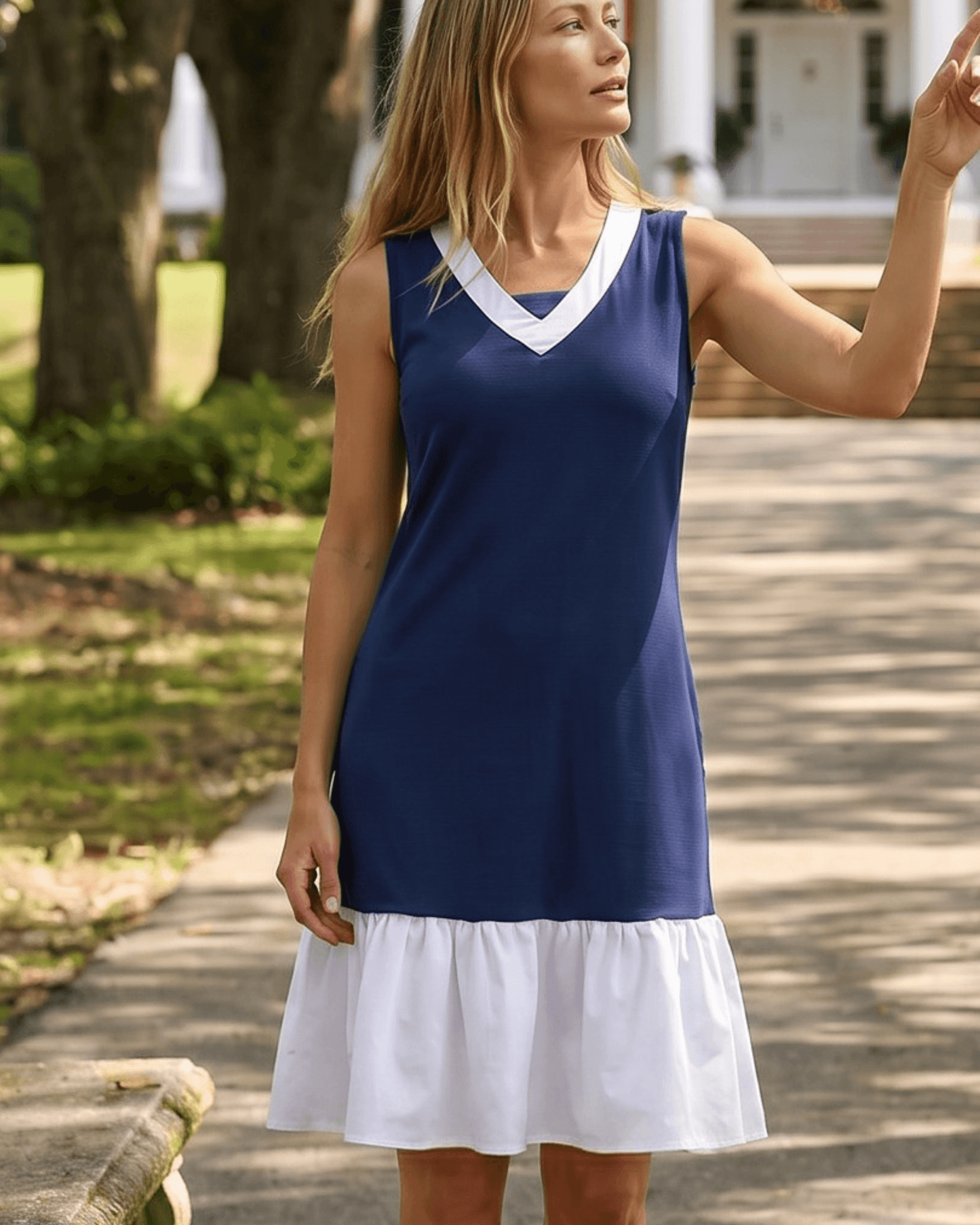 Newport Coast Organic Cotton Dress - Navy