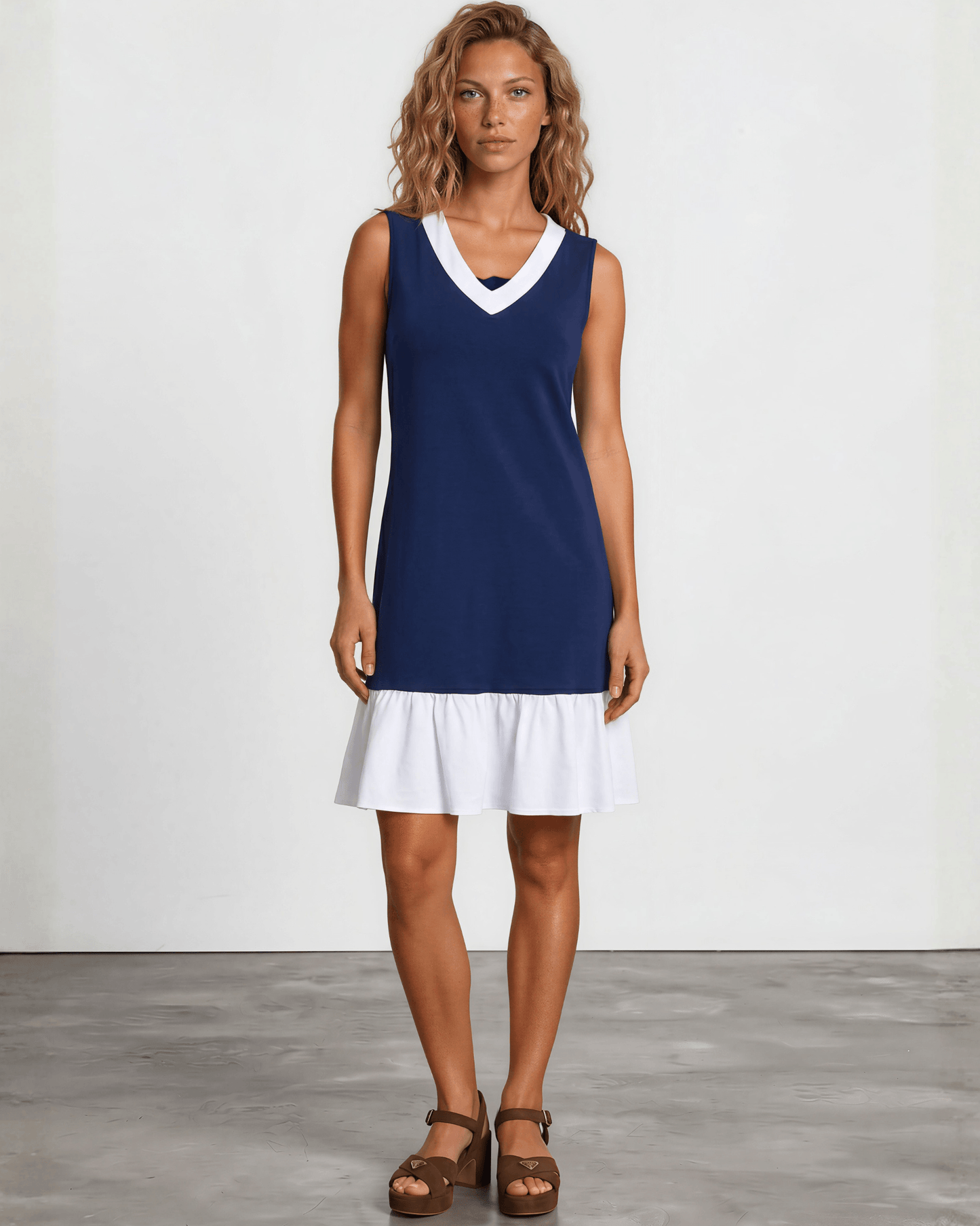 Newport Coast Organic Cotton Dress - Navy