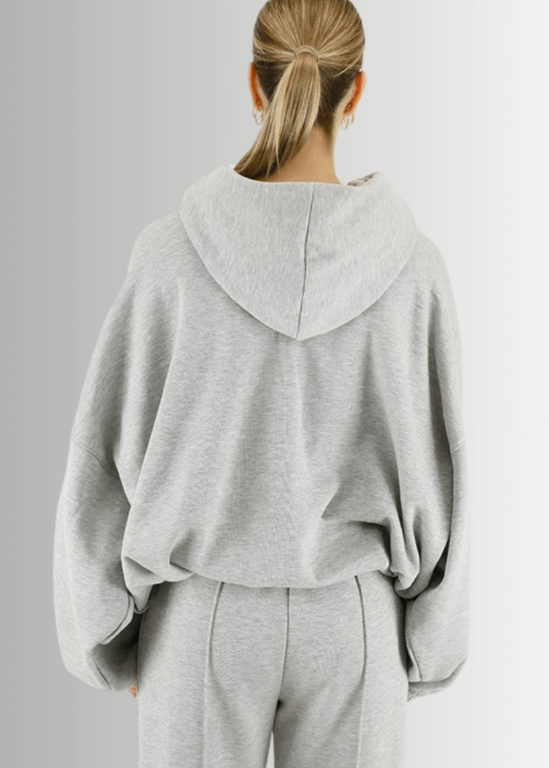 Juliana Puffy High Neck Heavy Fleece Hoodie