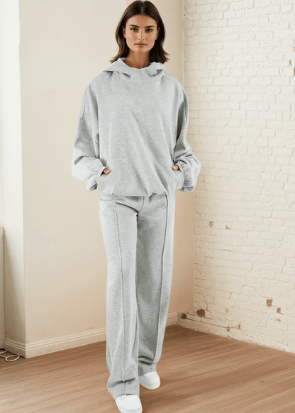 Juliana Puffy High Neck Heavy Fleece Hoodie