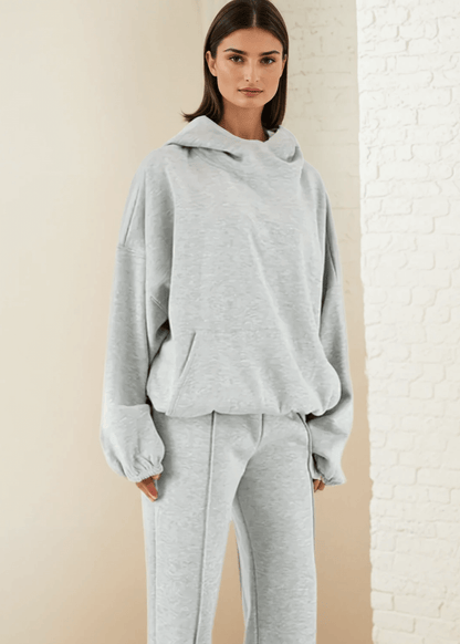 Juliana Puffy High Neck Heavy Fleece Hoodie