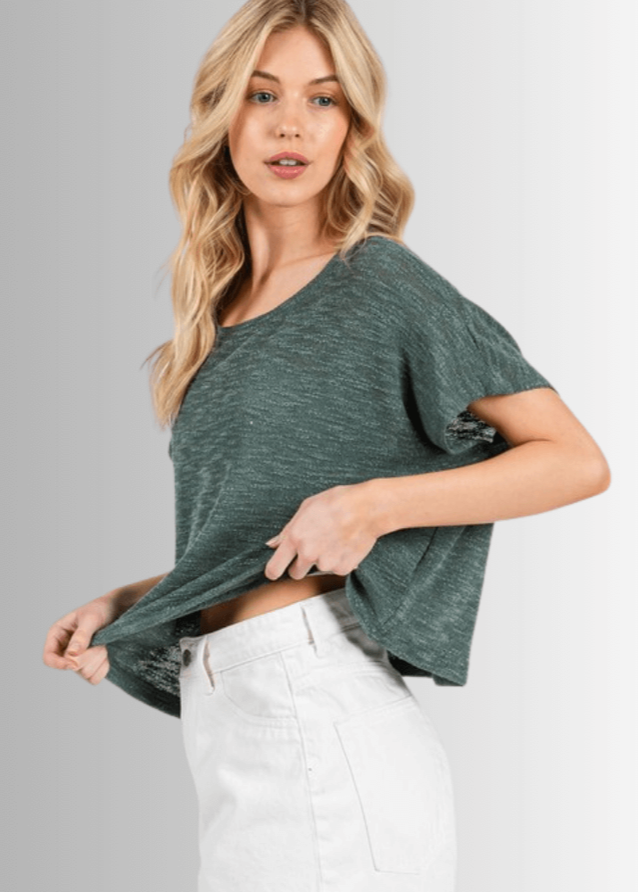 Kathryn Round Neck Boxy Top