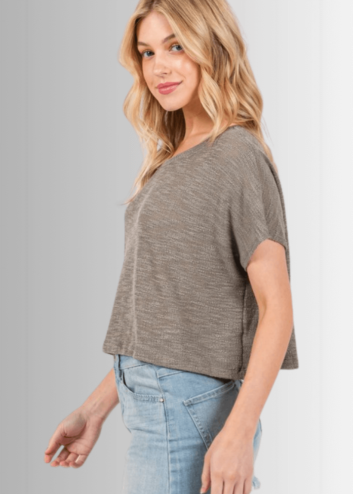 Kathryn Round Neck Boxy Top