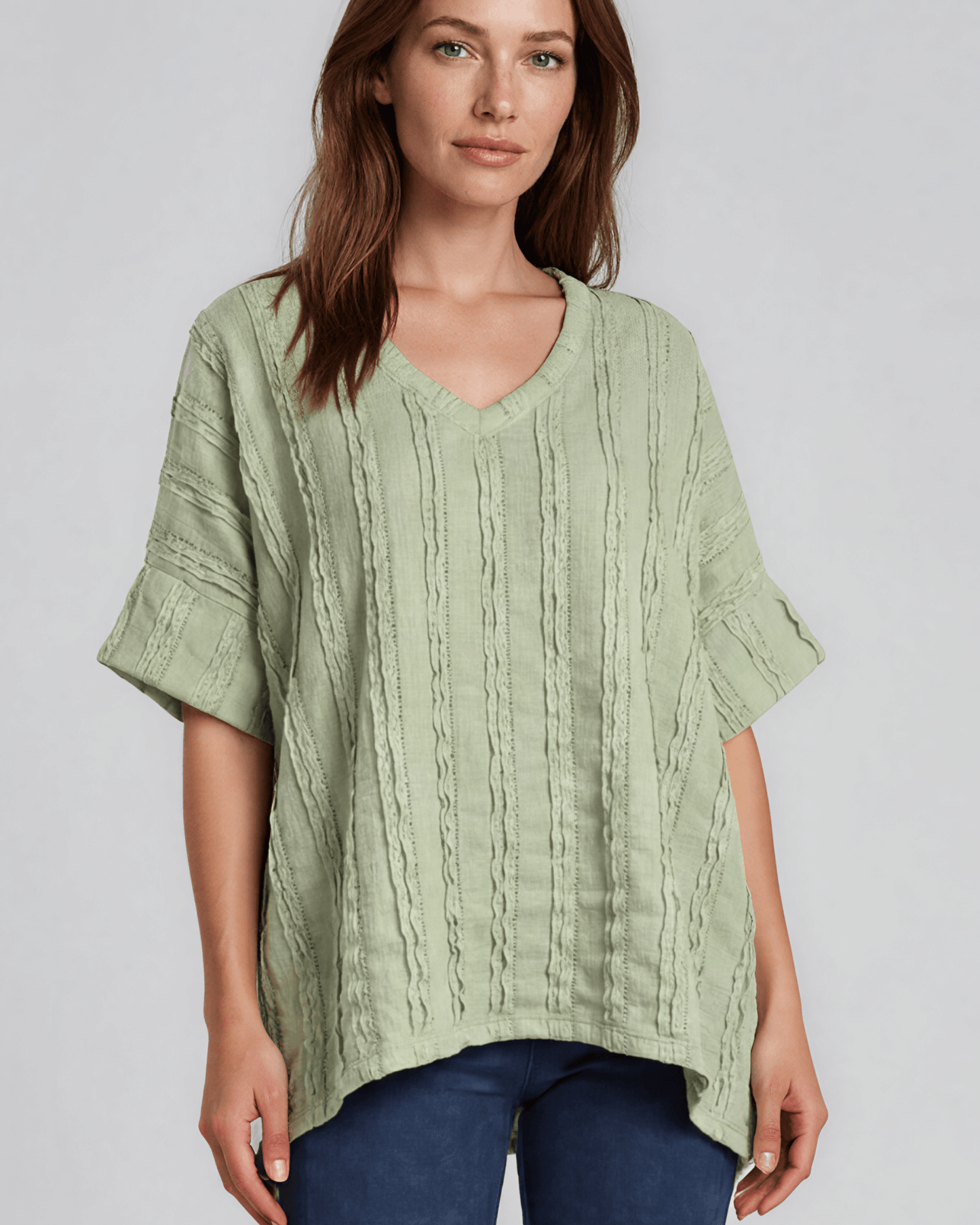 Laurel Textured Top - Light Sage